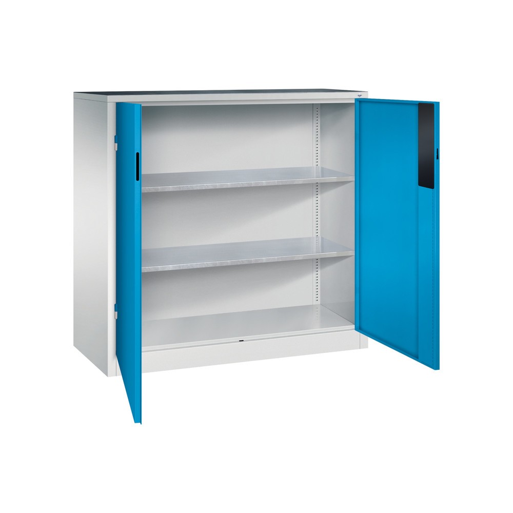 Produktabbildung Nr. 4: Armoire pour charges lourdes C+P avec 2 tablettes, H x l x P 1 200 x 1 200 x 500 mm, gris clair, bleu clair