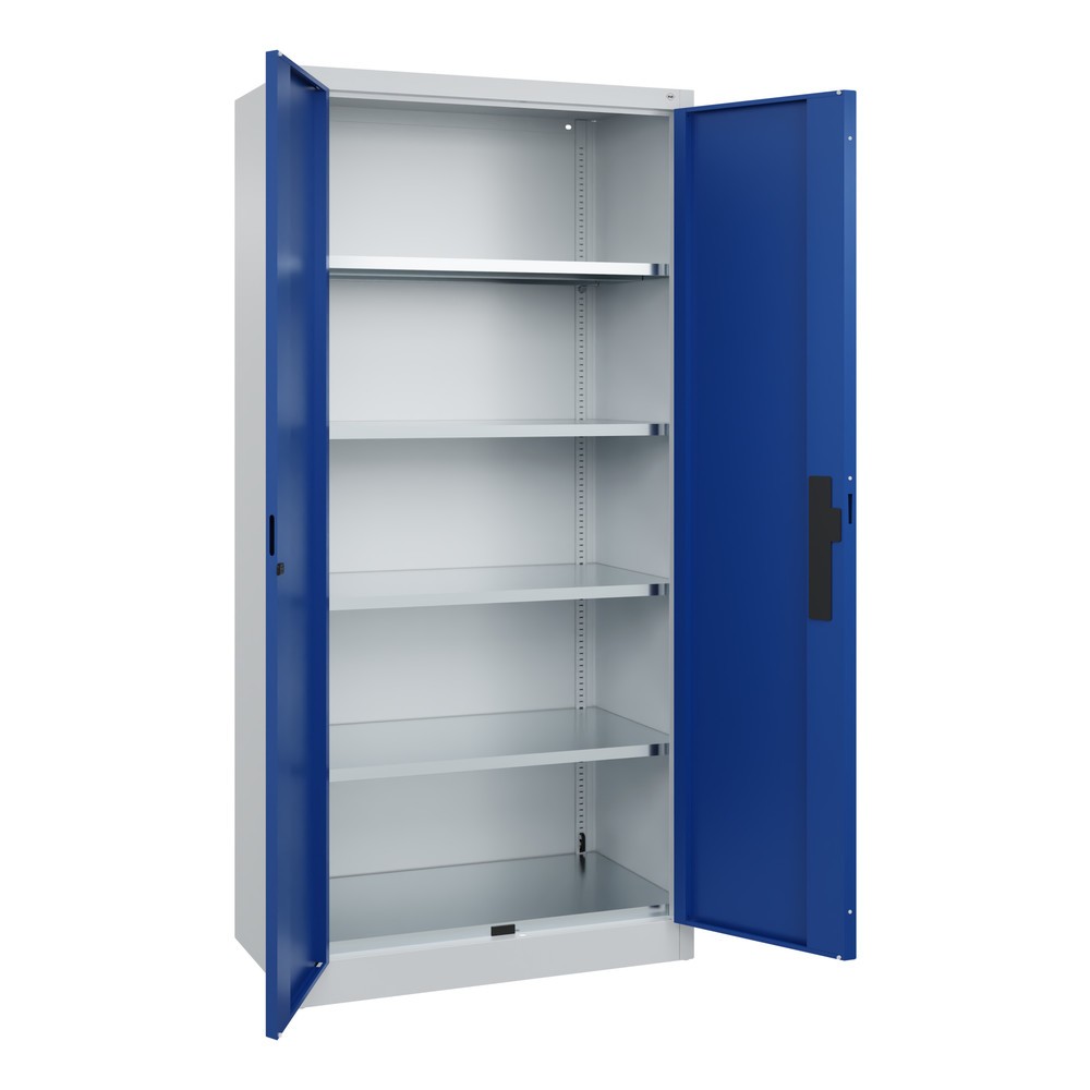 Produktabbildung Nr. 4: Armoire pour charges lourdes C+P avec 4 tablettes, H x l x P 1 950 x 930 x 500 mm, gris clair, bleu gentiane