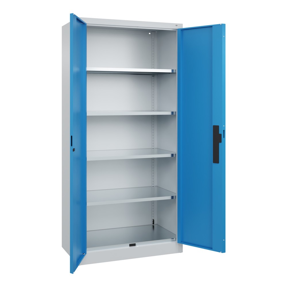 Produktabbildung Nr. 3: Armoire pour charges lourdes C+P avec 4 tablettes, H x l x P 1 950 x 930 x 500 mm, gris clair, bleu clair