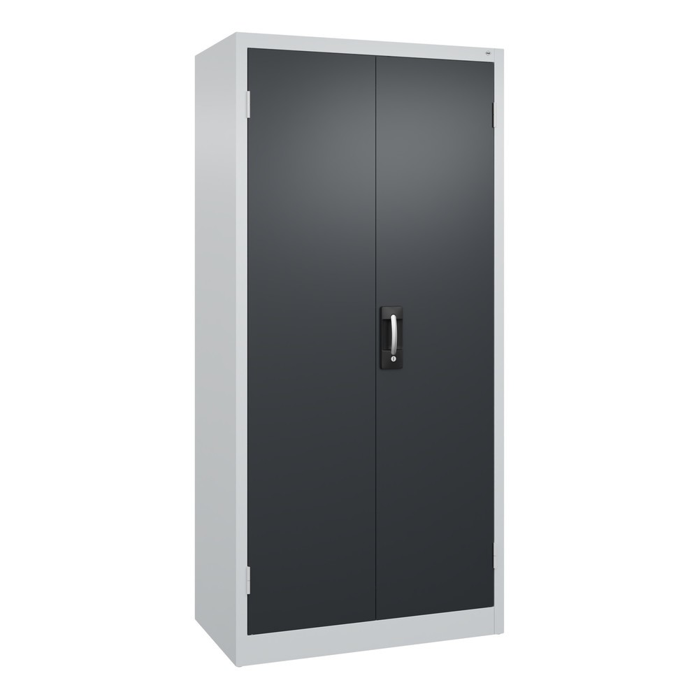 Illustration du produit: Armoire pour charges lourdes C+P avec 4 tablettes, H x l x P 1 950 x 930 x 500 mm, gris clair, gris noir