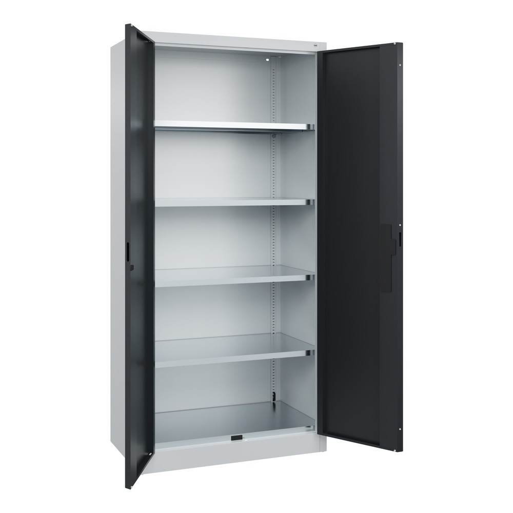 Produktabbildung Nr. 6: Armoire pour charges lourdes C+P avec 4 tablettes, H x l x P 1 950 x 930 x 500 mm, gris clair, gris noir