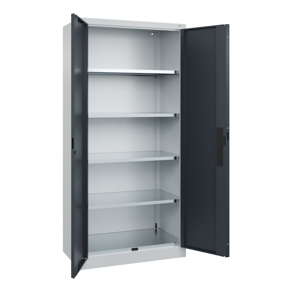 Produktabbildung Nr. 6: Armoire pour charges lourdes C+P avec 4 tablettes, H x l x P 1 950 x 930 x 500 mm, gris clair, gris anthracite