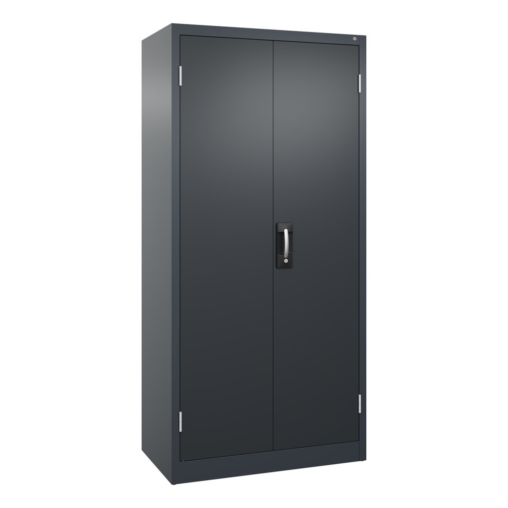 Illustration du produit: Armoire pour charges lourdes C+P avec 4 tablettes, H x l x P 1 950 x 930 x 500 mm, gris anthracite, gris noir