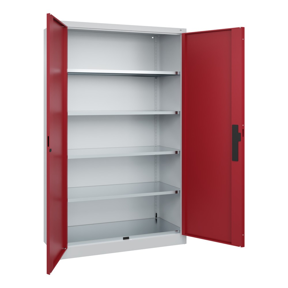 Produktabbildung Nr. 3: Armoire pour charges lourdes C+P avec 4 tablettes, H x l x P 1 950 x 1 200 x 500 mm, gris clair, rouge rubis