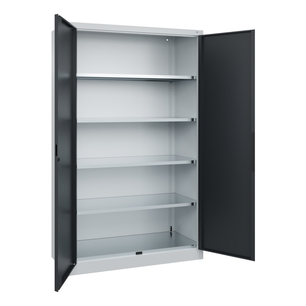 Produktabbildung Nr. 3: Armoire pour charges lourdes C+P avec 4 tablettes, H x l x P 1 950 x 1 200 x 500 mm, gris clair, gris noir