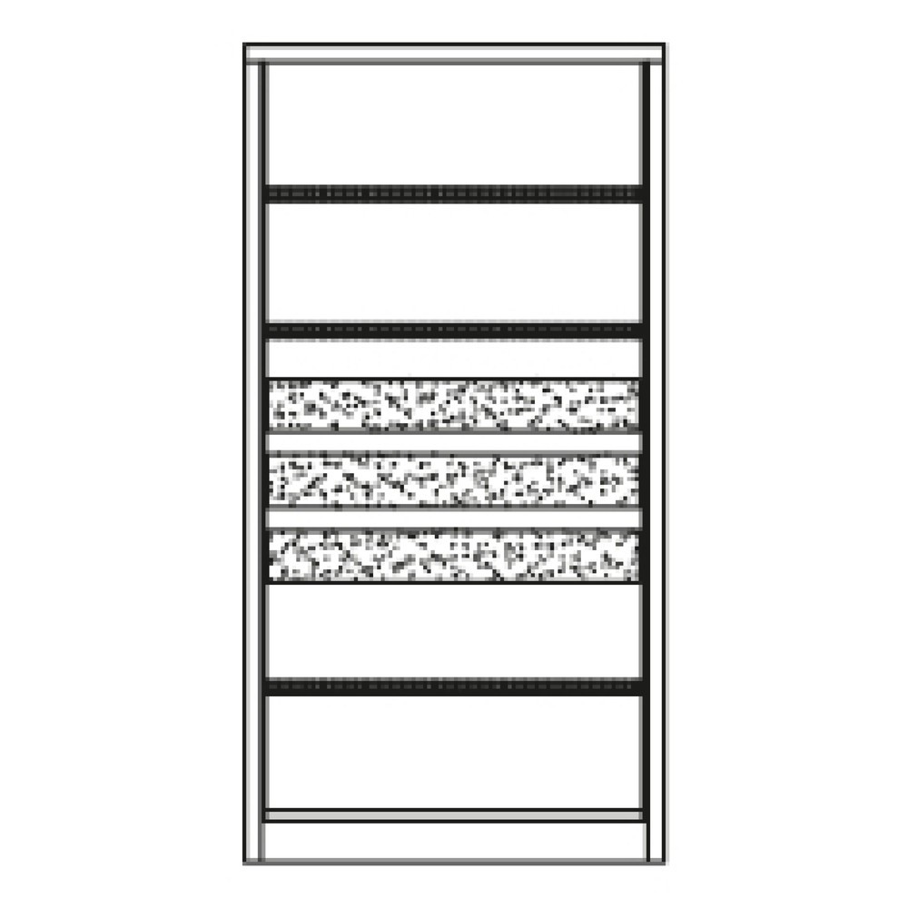 Produktabbildung Nr. 6: Armoire pour charges lourdes PAVOY Premium, 3 tablettes + tiroirs 3 x 125 mm, bleu ciel, gris clair