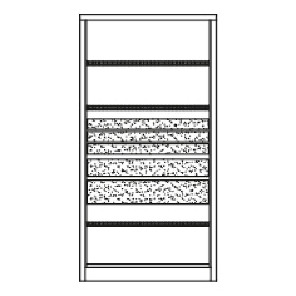 Produktabbildung Nr. 6: Armoire pour charges lourdes PAVOY Premium, 3 tablettes + tiroirs 3 x 75 + 1 x 125 + 1 x 175 mm, bleu gentiane, gris clair