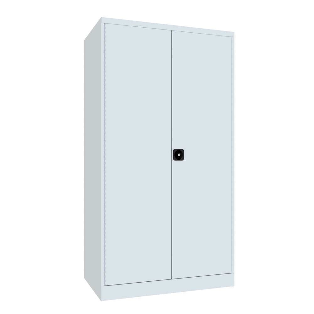 Illustration du produit: Armoire pour charges lourdes PAVOY Premium avec paroi intermédiaire, 8 tablettes, gris clair, gris clair