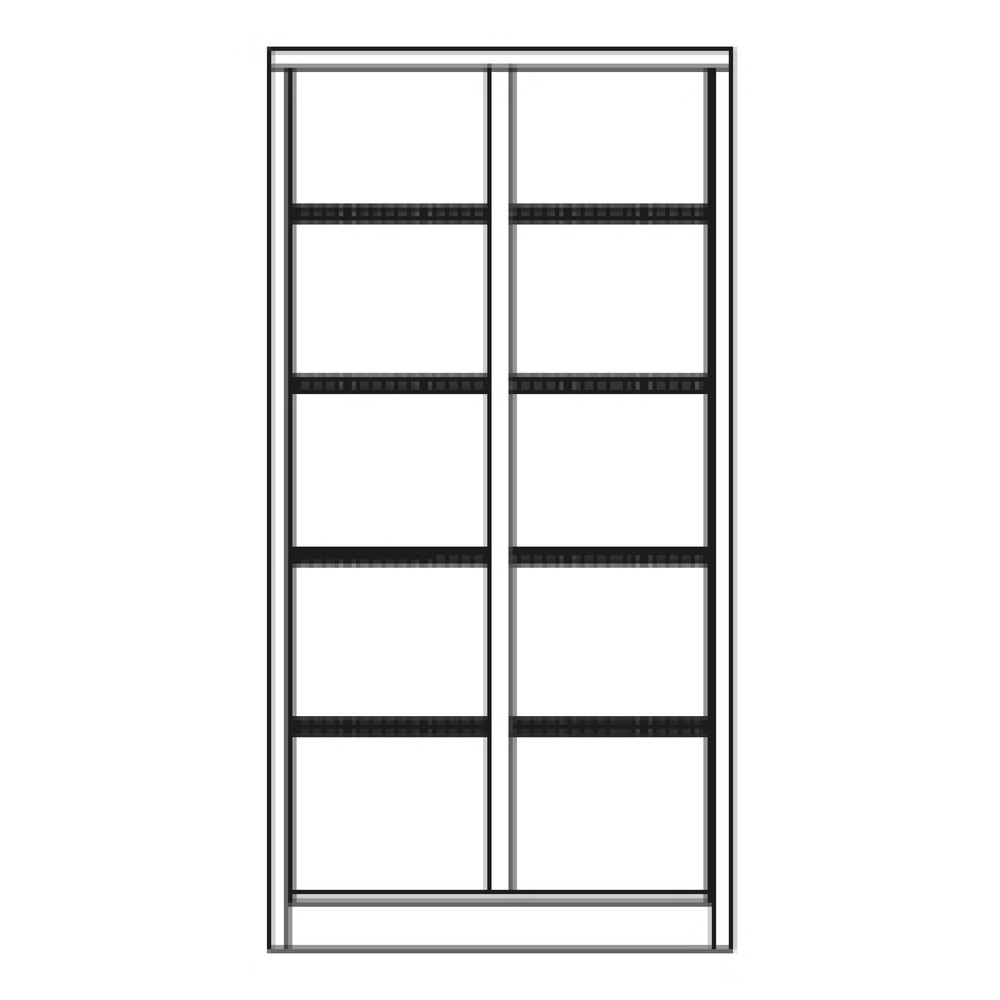 Produktabbildung Nr. 5: Armoire pour charges lourdes PAVOY Premium avec paroi intermédiaire, 8 tablettes, gris clair, gris clair