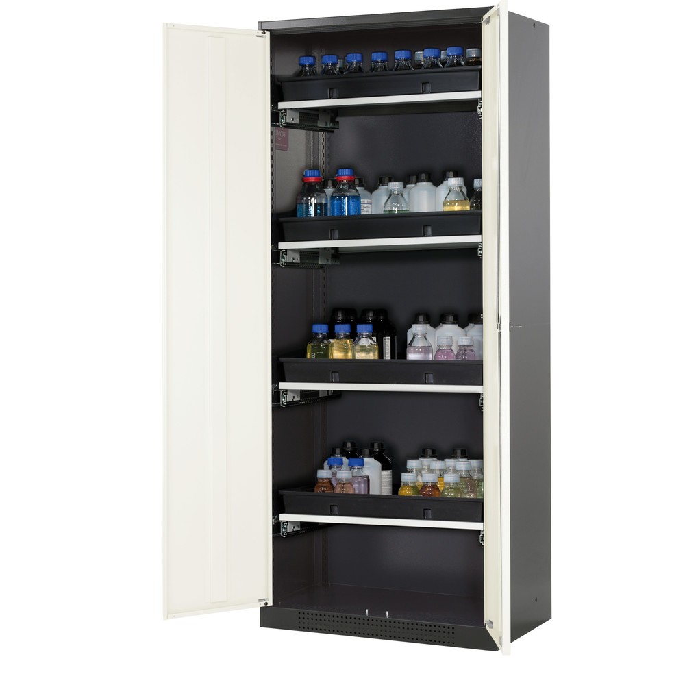Illustration du produit: Armoire pour produits chimiques et toxiques asecos® avec tablettes extractibles, HxlxP 1 950 x 810 x 520 mm, blanc pur