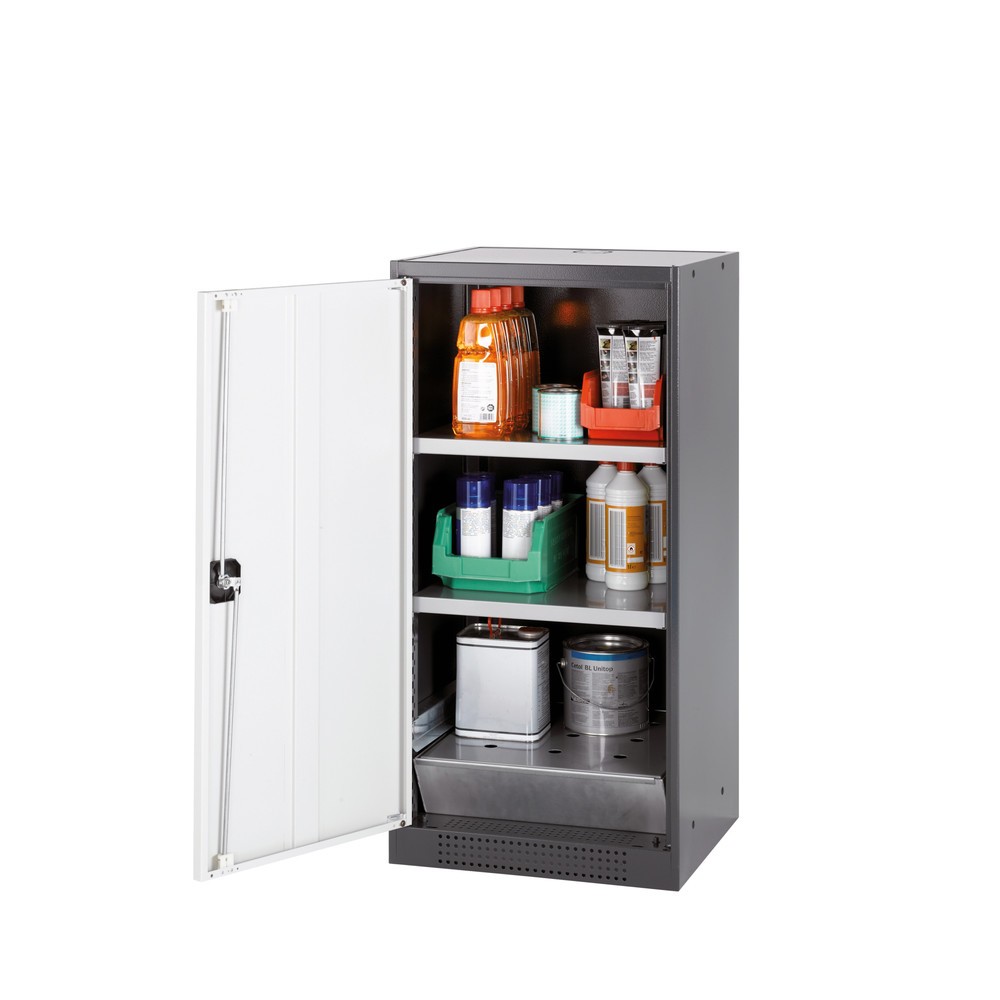 Illustration du produit: Armoire pour produits chimiques et toxiques asecos® avec tablettes, HxlxP 1 105 x 545 x 520 mm, blanc pur