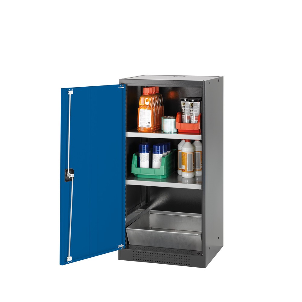 Illustration du produit: Armoire pour produits chimiques et toxiques asecos® avec tablettes, HxlxP 1 105 x 545 x 520 mm, bleu gentiane