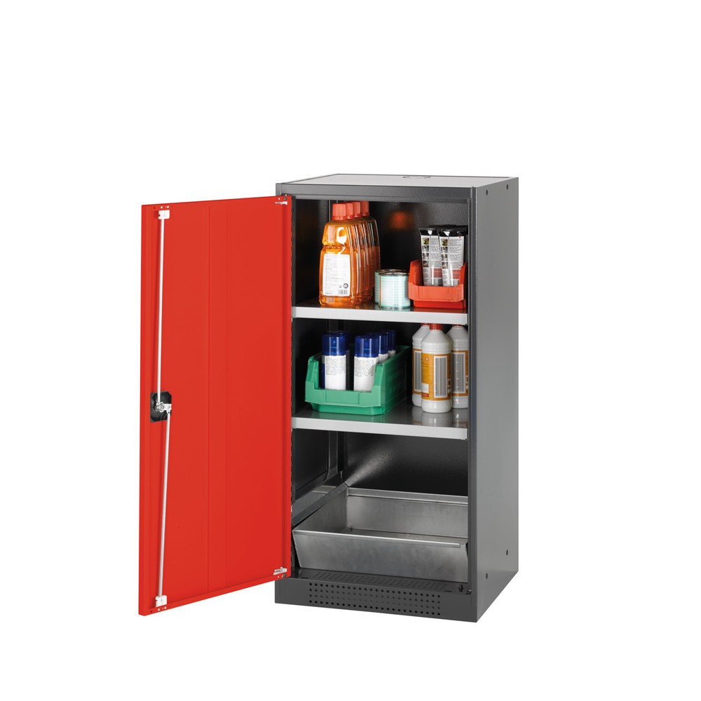 Illustration du produit: Armoire pour produits chimiques et toxiques asecos® avec tablettes, HxlxP 1 105 x 545 x 520 mm, rouge signalisation