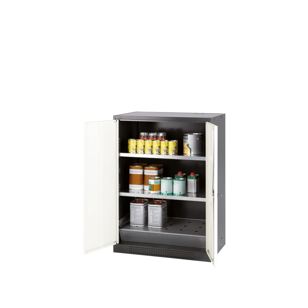 Illustration du produit: Armoire pour produits chimiques et toxiques asecos® avec tablettes, HxlxP 1 105 x 810 x 520 mm, blanc pur