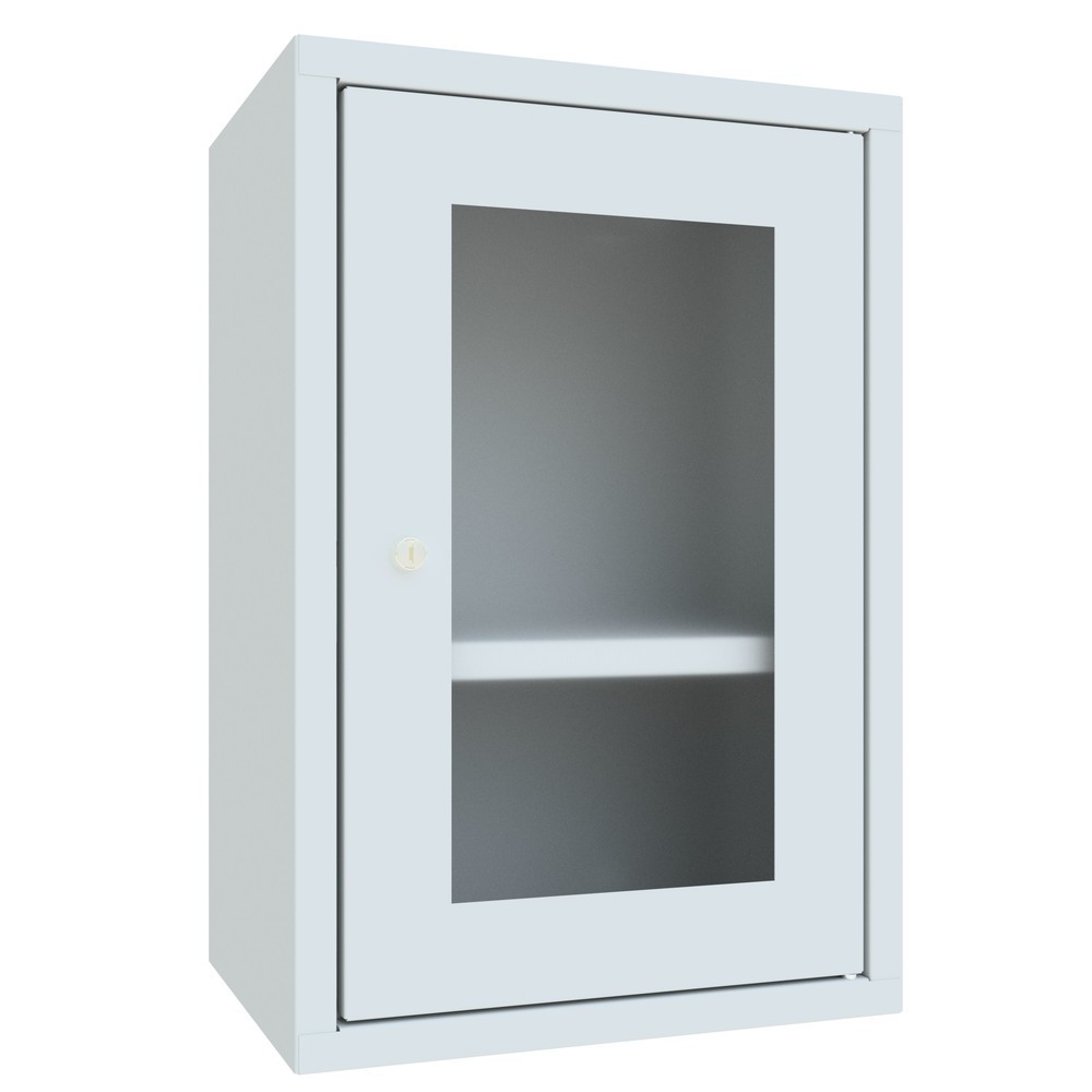Produktabbildung Nr. 3: Armoire suspendue PAVOY avec regard, H x l x P 600 x 400 x 300 mm, gris clair, gris clair