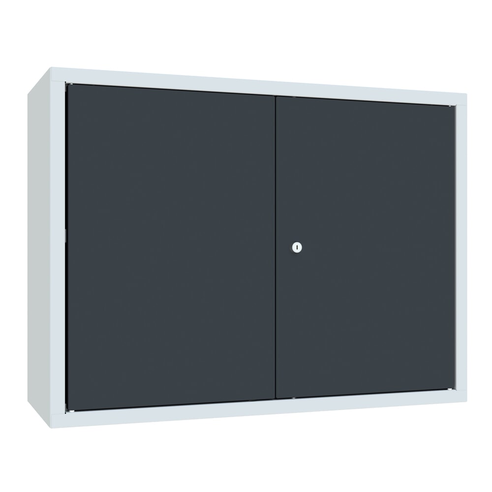Illustration du produit: Armoire suspendue PAVOY, H x l x P 600 x 800 x 300 mm, gris anthracite, gris clair