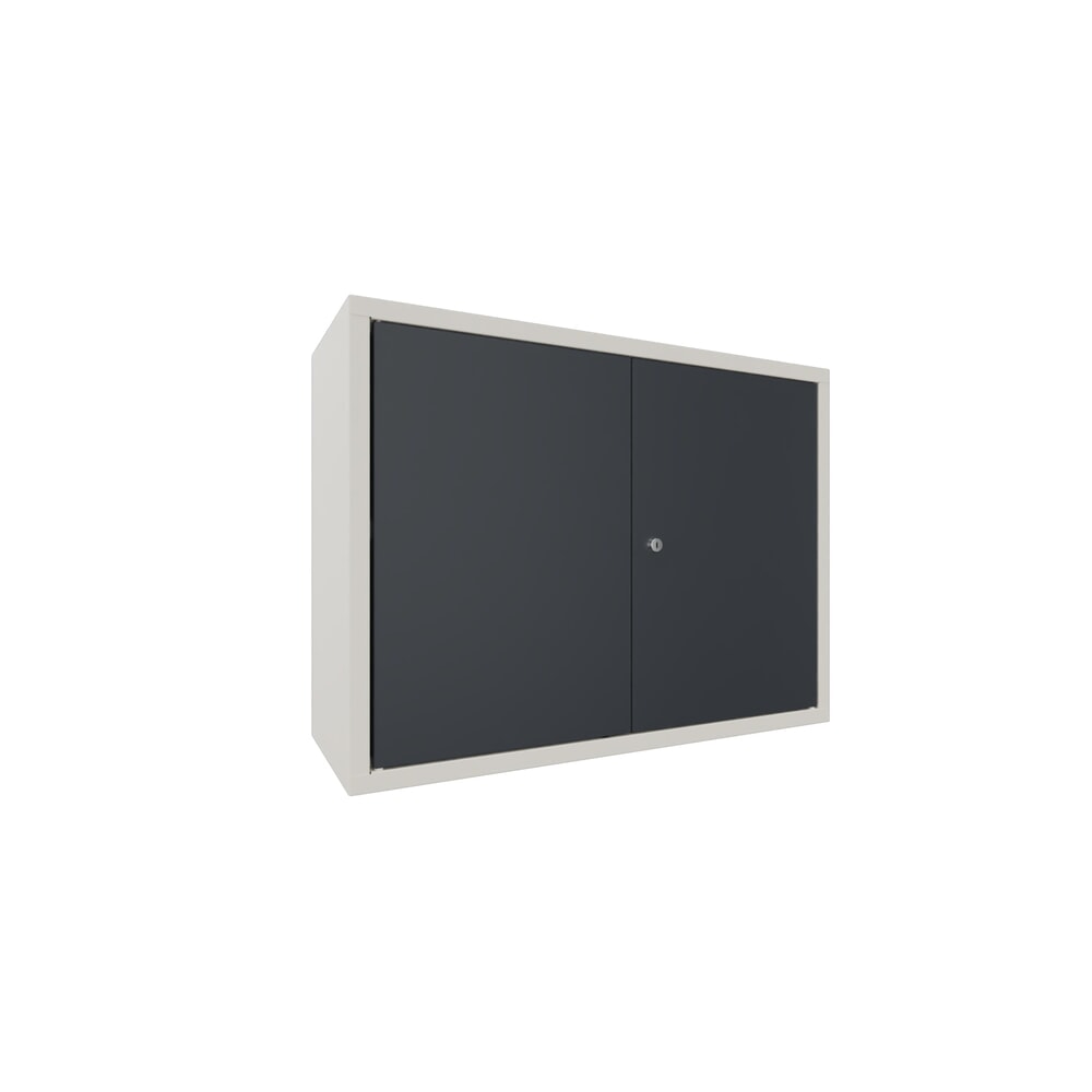 Armoire suspendue PAVOY, H x l x P 600 x 800 x 300 mm, gris anthracite, blanc pur Illustration du produit: Armoire suspendue PAVOY, H x l x P 600 x 800 x 300 mm, gris anthracite, blanc pur