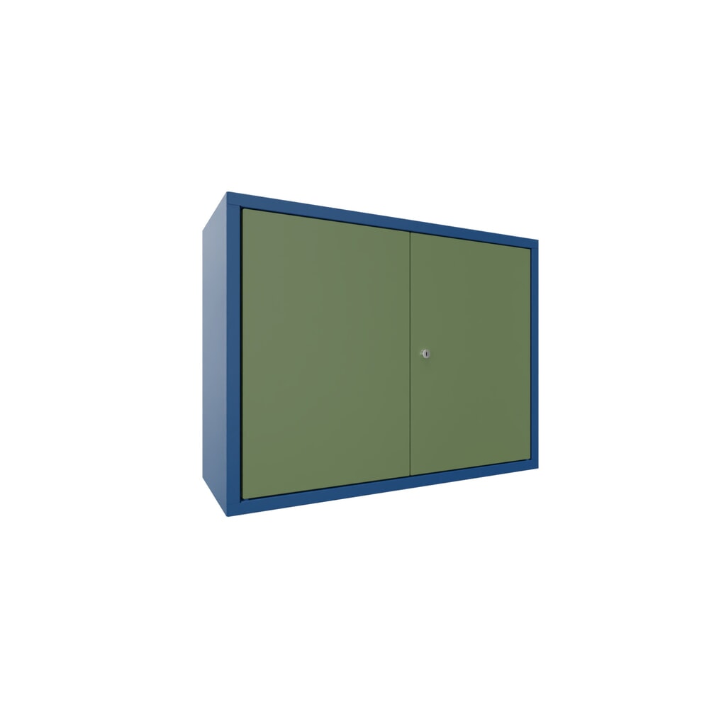 Produktabbildung Nr. 1: Armoire suspendue PAVOY, H x l x P 600 x 800 x 300 mm, vert réséda, bleu gentiane