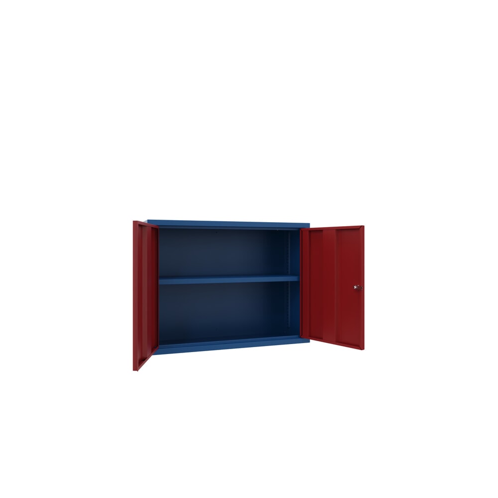 Produktabbildung Nr. 2: Armoire suspendue PAVOY, H x l x P 600 x 800 x 300 mm, rouge rubis, bleu gentiane