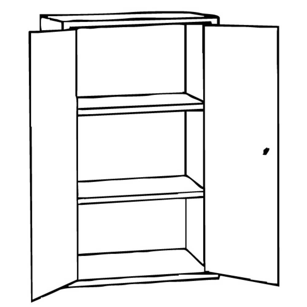 Produktabbildung Nr. 2: Armoire universelle avec serrure à cylindre à pêne tournant, 3 hauteurs de classeur, HxlxP 1 200 x 800 x 380 mm