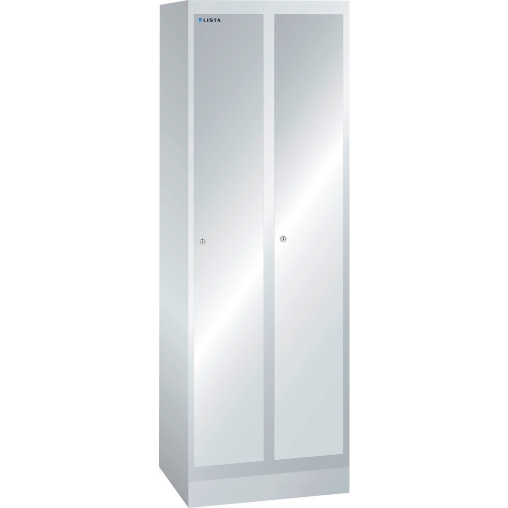 Illustration du produit: Armoire-vestiaire LISTA, (PxH) 500x1 800 mm, avec socle, 2 compartiments, dispositif de fermeture