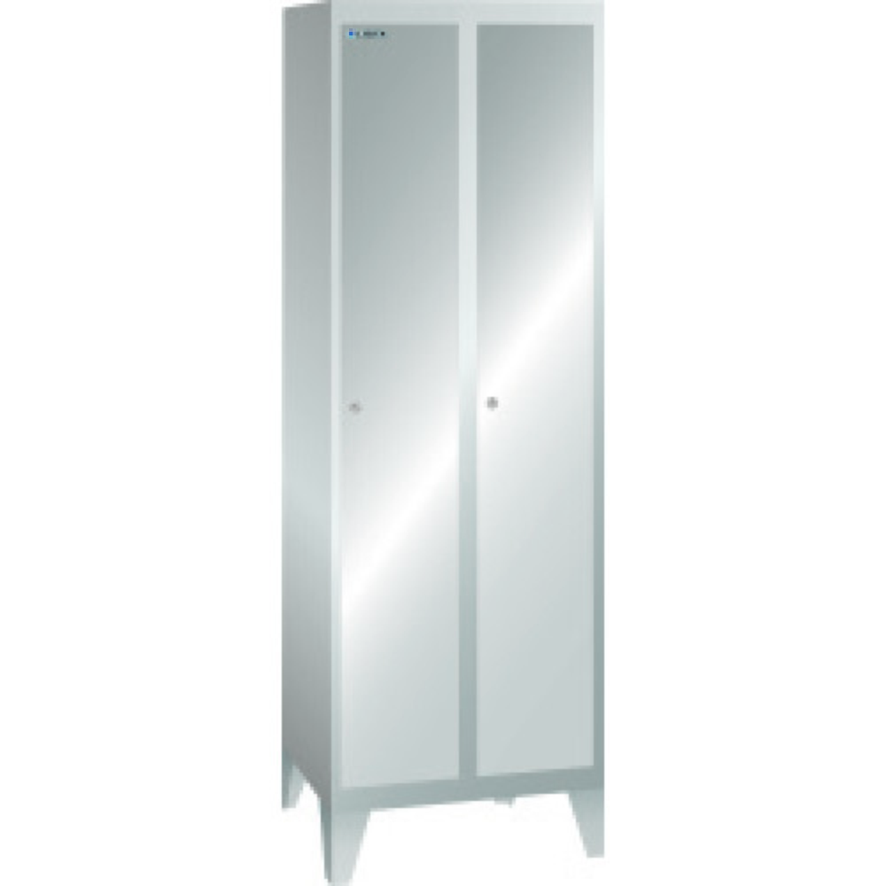 Illustration du produit: Armoire-vestiaire LISTA, (PxH) 500x1 850 mm, avec pieds, 2 compartiments, dispositif de fermeture
