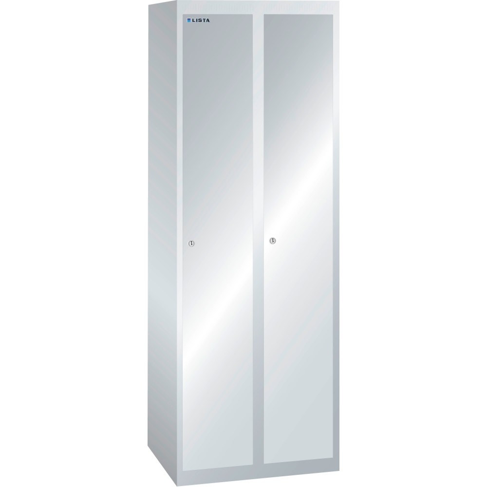 Illustration du produit: Armoire-vestiaire LISTA, (PxH) 500x1 700 mm, sans sous-structure, 2 compartiments, dispositif de fermeture