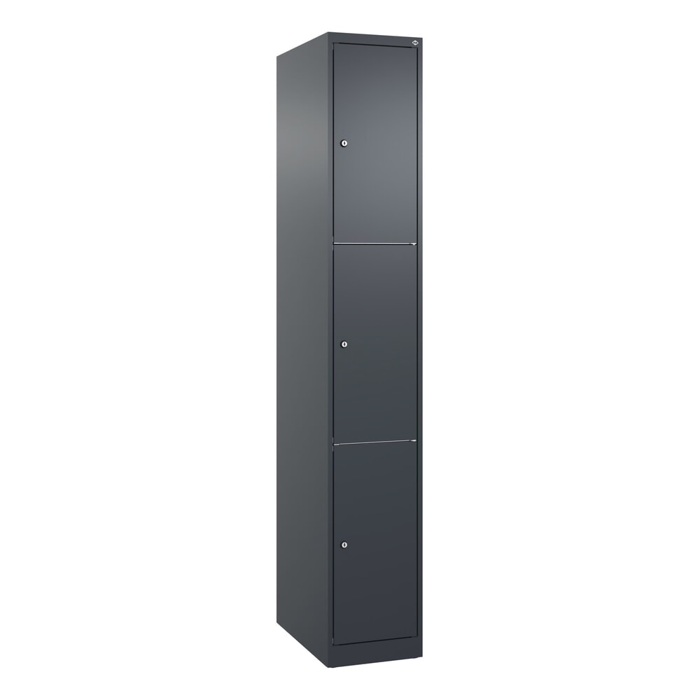 Produktabbildung Nr. 9: C+P Schliessfachschrank Classic PLUS, 1 Abteil, HxBxT 1.850 x 300 x 500 mm, anthrazitgrau, anthrazitgrau, 3 Fächer, Zylinderschloss