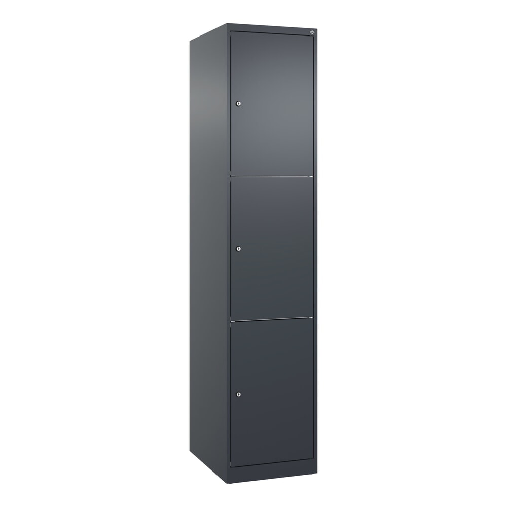 Produktabbildung Nr. 9: C+P Schliessfachschrank Classic PLUS, 1 Abteil, HxBxT 1.850 x 400 x 500 mm, anthrazitgrau, anthrazitgrau, 3 Fächer, Zylinderschloss