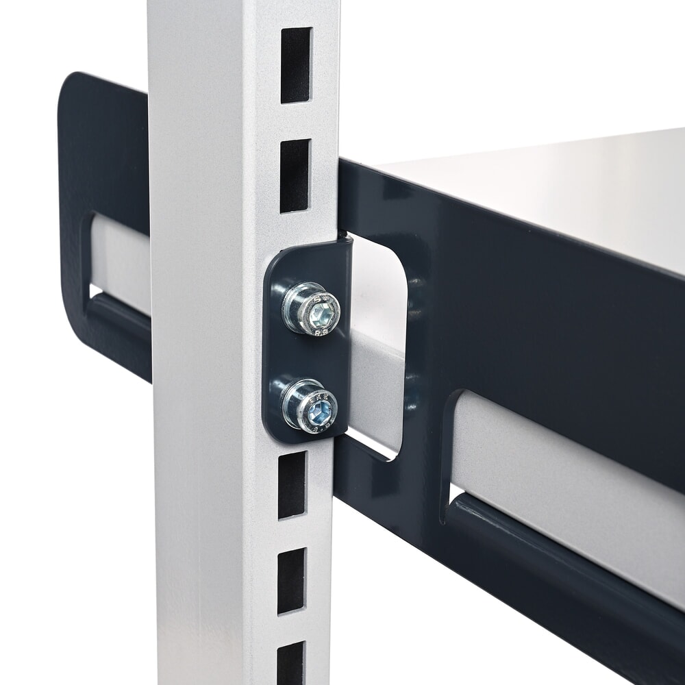 N° de l'image du produit 4 : HEMMDAL Elektrisch höhenverstellbarer Packtisch ERGO 2, mit Aufbau, Tragfähigkeit 200 kg, HxBxT 720-1.220 x 2.000 x 750 mm