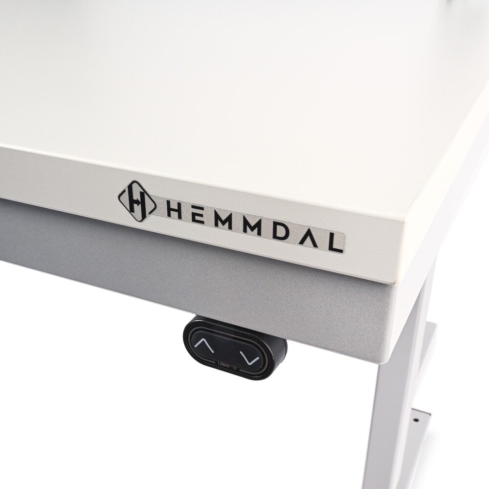 N° de l'image du produit 4 : HEMMDAL Elektrisch höhenverstellbarer Packtisch ERGO 2, Grundtisch, Tragfähigkeit 200 kg, HxBxT 720-1.220 x 1.600 x 750 mm