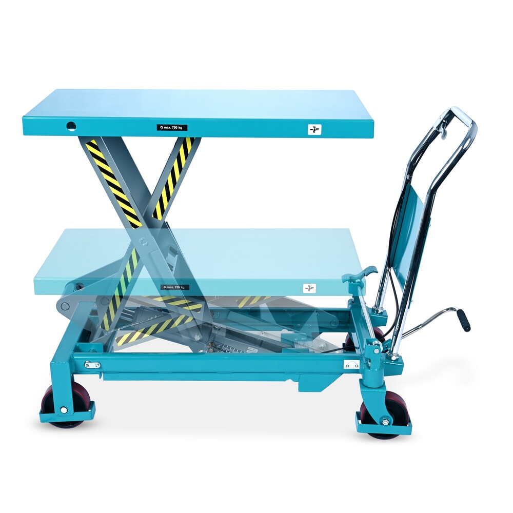 N° de l'image du produit 15 : Chariot à table élévatrice à ciseaux Ameise®, arceau fixe, capacité de charge 750 kg, 1 000 x 510 mm