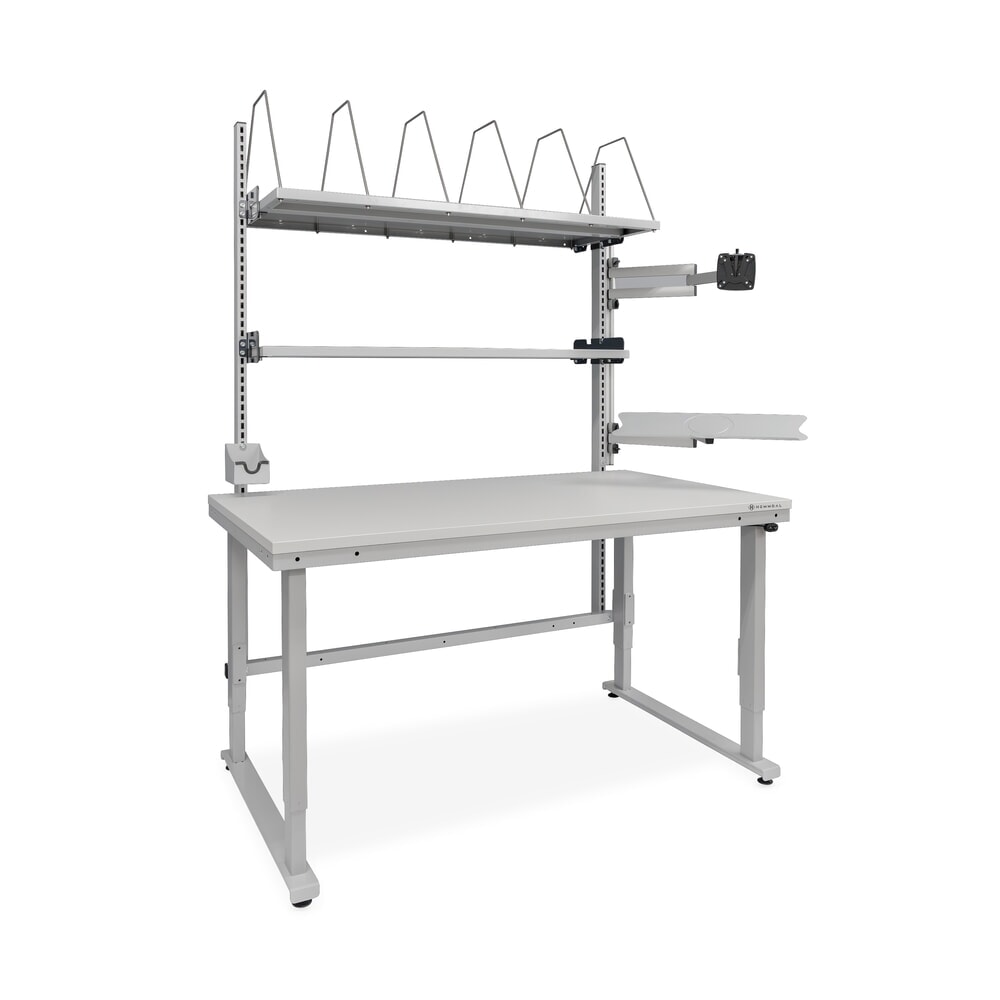 Illustration du produit: HEMMDAL Elektrisch höhenverstellbarer Packtisch ERGO 4, Komplett-Set, Tragfähigkeit 300 kg, HxBxT 720-1.220 x 1.600 x 900 mm