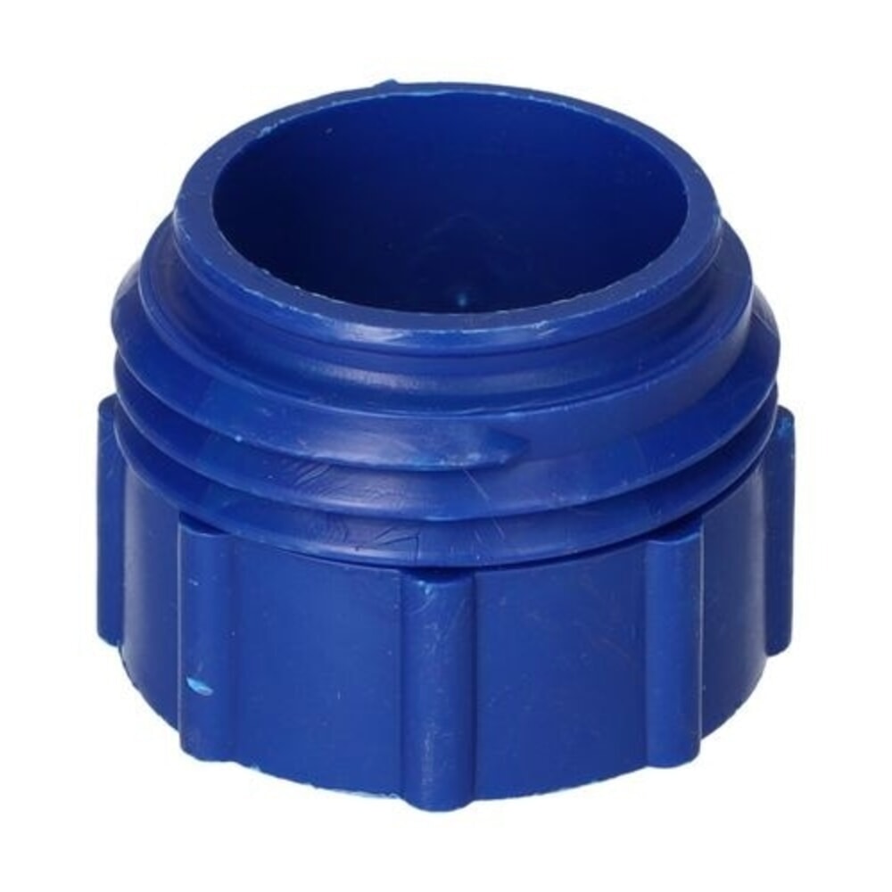 Produktabbildung Nr. 1: Denios Gewindeadapter von 2 Zoll fein (l) auf 2 Zoll Mauser grob (A), blau