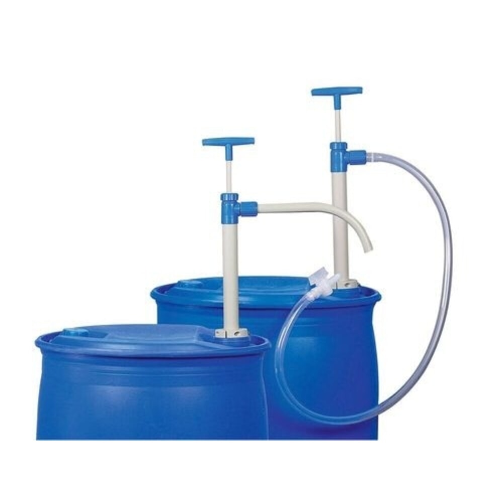 Illustration du produit: Denios Fasspumpe P 8 aus Polypropylen (PP), mit Auslaufbogen, 800 mm Tauchtiefe