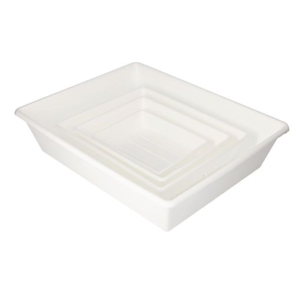 Produktabbildung: Denios Laborschalenset, mit je einer 1, 3, 5 und 15 l-Laborschale