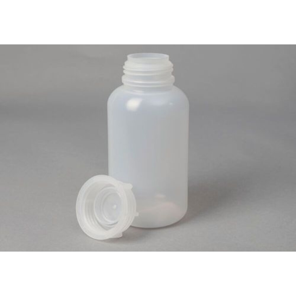 N° de l'image du produit 1 : Denios bouteilles à large ouverture en polyéthylène basse densité, rondes, transparentes naturelles, 1500 ml, lot de 6