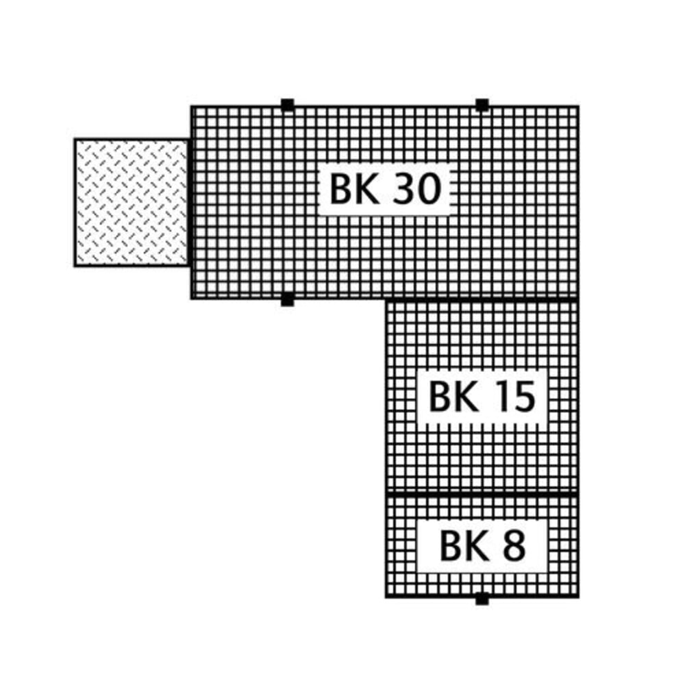 N° de l'image du produit 3 : Denios Boden-Auffangwanne classic-line aus PE Einzelelement, mit PE-Gitterrost, HxBxT 150 x 1500 x 1500 mm