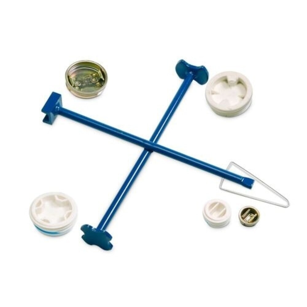 N° de l'image du produit 2 : Denios Kreuz-Fassschlüssel, Stahl, lackiert, zum Öffnen der gängigsten Fassverschlüsse