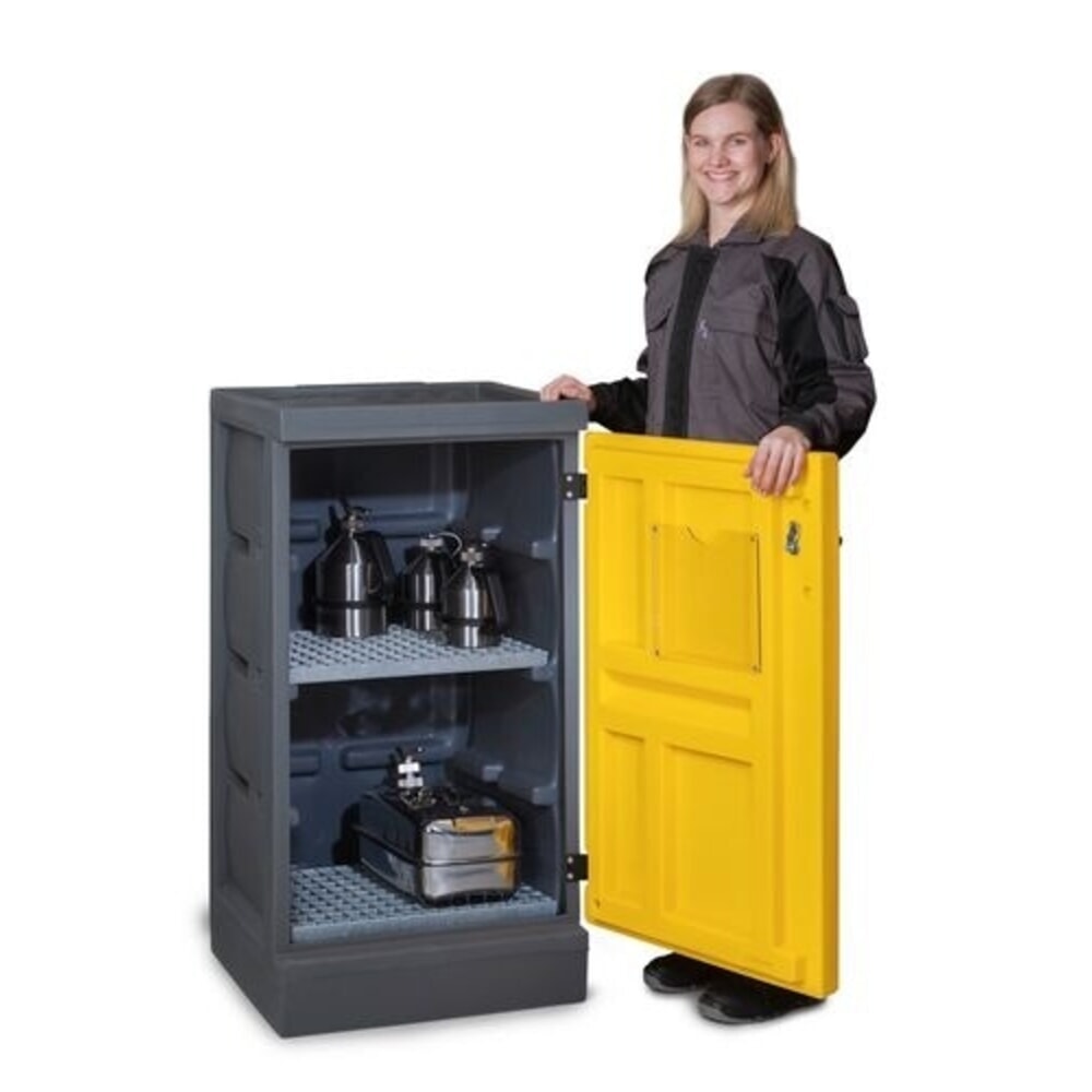Produktabbildung Nr. 3: Denios Chemikalienschrank aus PE, HxBxT 1.130 x 610 x 640 mm, 2 Gitterroste, verzinkt