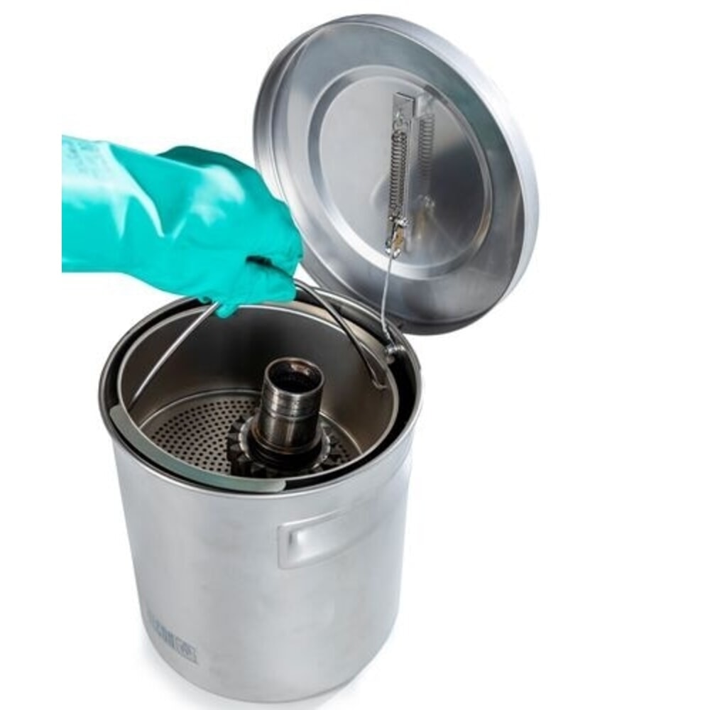 N° de l'image du produit 2 : Denios FALCON Teilekorb aus Edelstahl, für 8 l Behälter