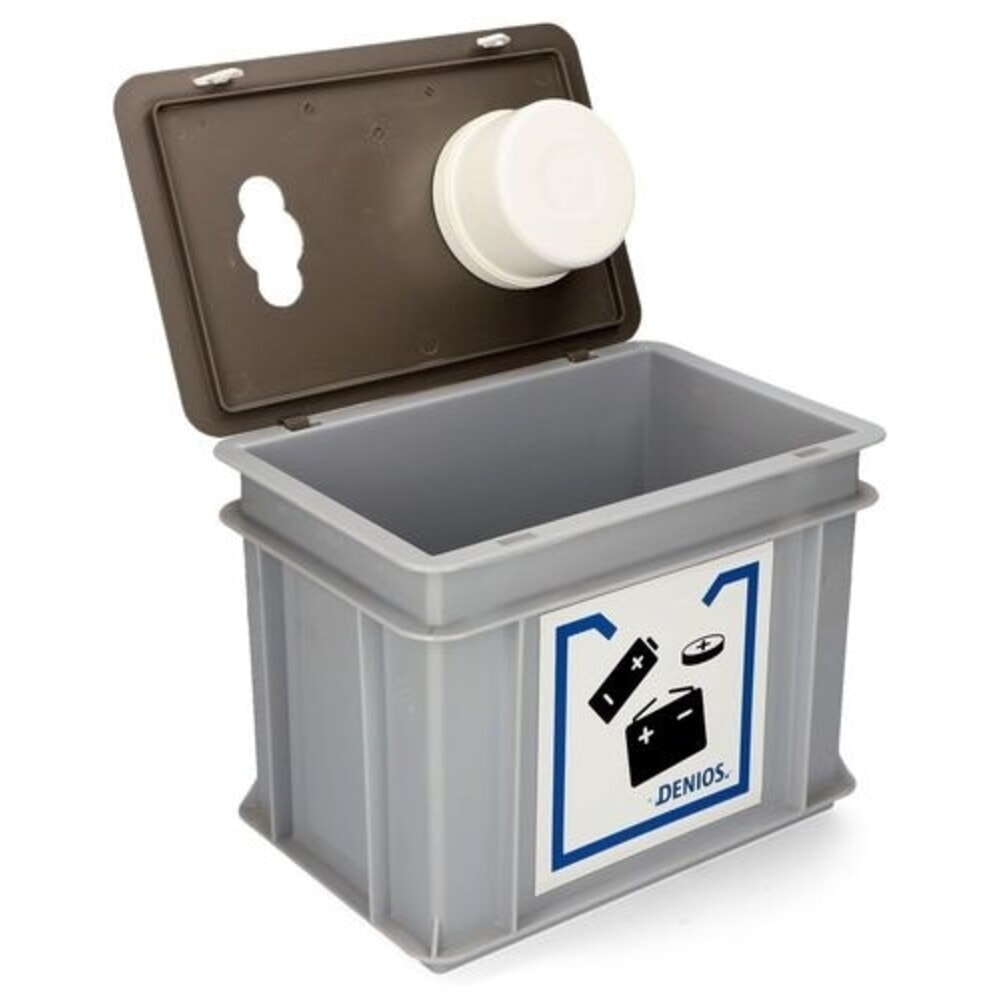 Produktabbildung Nr. 2: Denios Altbatterie-Sammelbox, Kunststoff, für Batterien und Knopfzellen, 9 l
