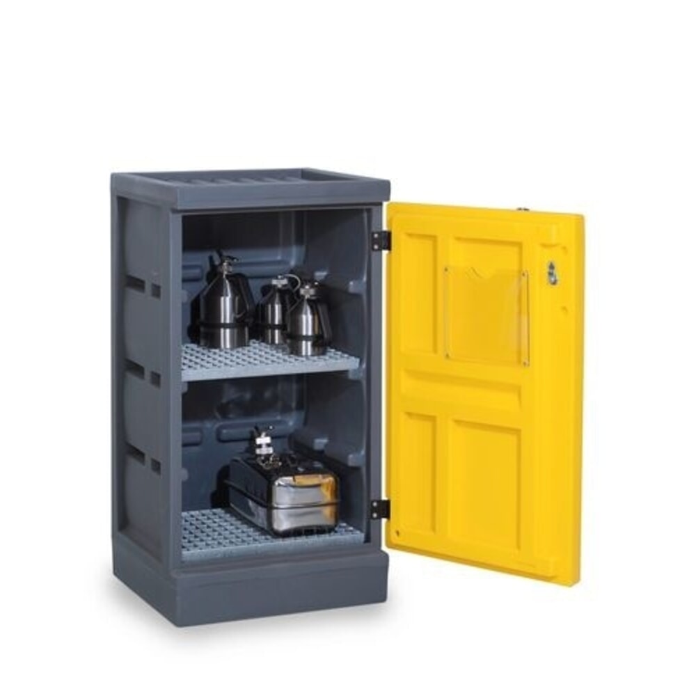 Produktabbildung Nr. 4: Denios Chemikalienschrank aus PE, HxBxT 1.130 x 610 x 640 mm, 2 Gitterroste, verzinkt