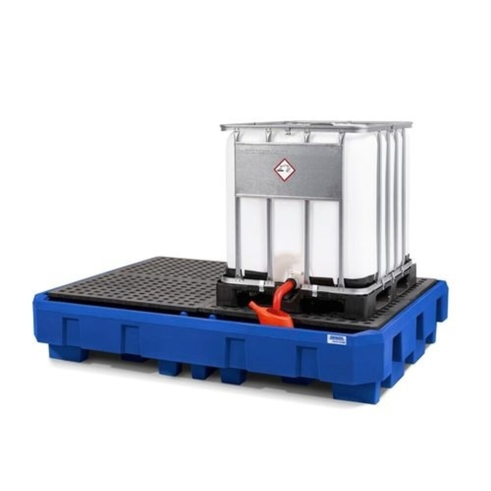 Produktabbildung Nr. 3: Denios Auffangwanne classic-line aus PE für 2 IBC, Abfüllbereich und PE-Gitterrost, HxBxT 485 x 2460 x 1800 mm