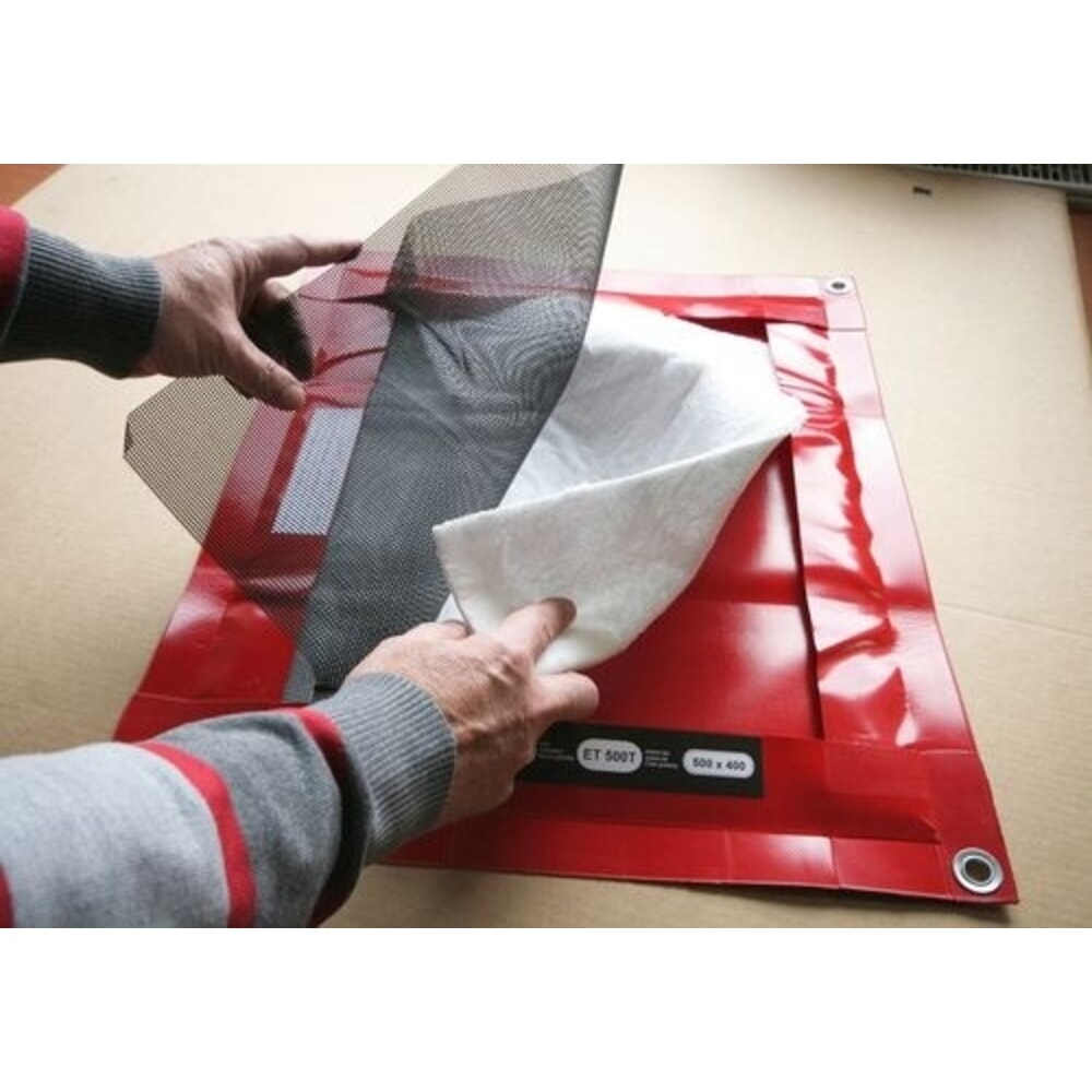 Produktabbildung Nr. 4: Denios Faltbare Mehrweg-Tropf-Auffangwanne aus Kunststoff mit auswechselbarem Bindemittel, Auffangvolumen 1 l, BxT 480 x 580 mm