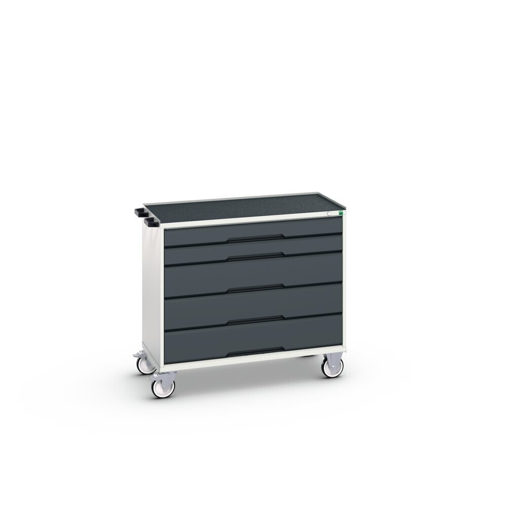 Produktabbildung Nr. 3: bott verso mobiler Schubladenschrank, mit 5 Schubladen und Abrollrand, BxTxH: 1050 x 550 x 965 mm