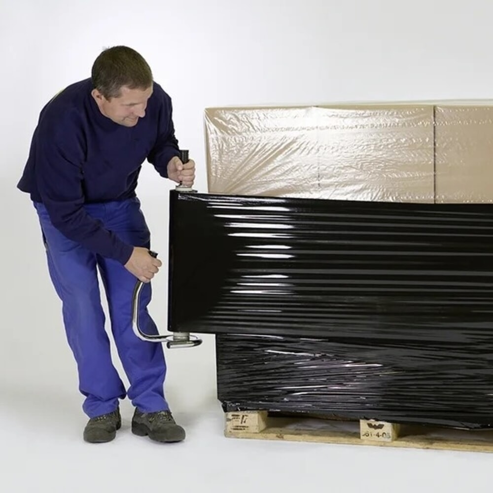 N° de l'image du produit 3 : Komplett-Set Profi-Stretchfolien, inkl. 6 Rollen, 300 m/Rolle, schwarz