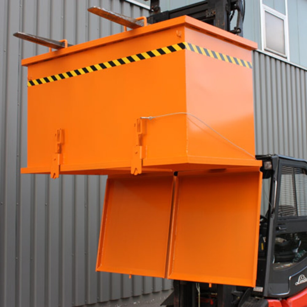 N° de l'image du produit 6 : Eichinger® Benne à fond basculant, Système de tri, 2x900 litres gris anthracite