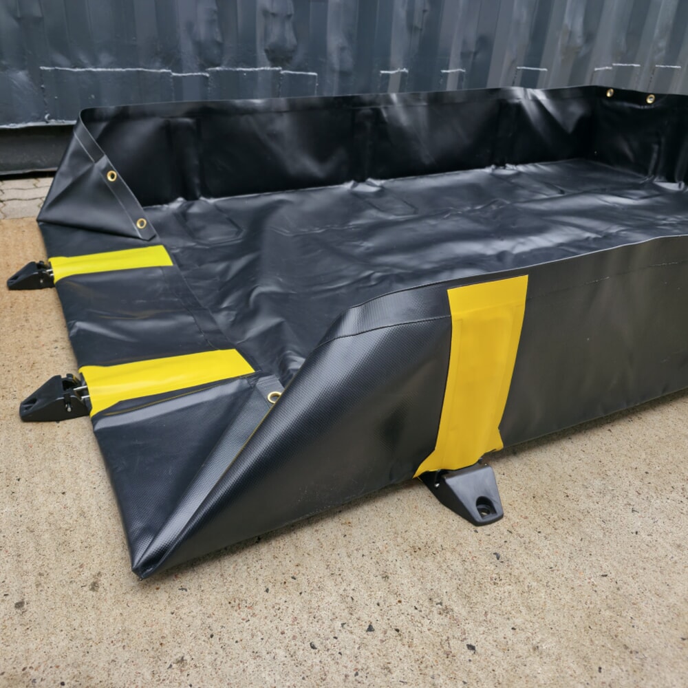 Produktabbildung Nr. 13: Steinbock® Faltbare Auffangwanne Ultra aus PVC, HxBxT 305 x 6.100 x 6.100 mm, Auffangvolumen 11.318 l