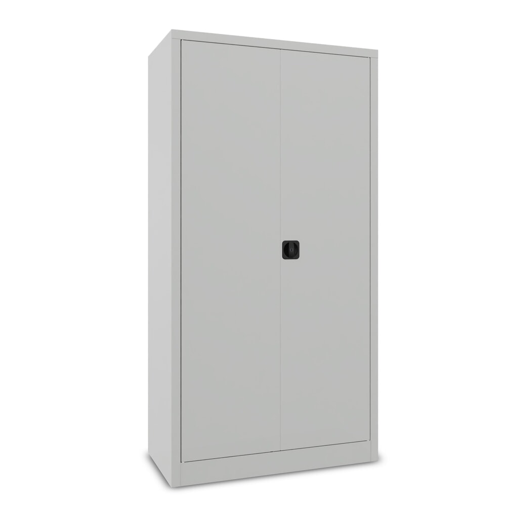 N° de l'image du produit 2 : PAVOY Flügeltürenschrank mit verzinktem Hutboden und Kleiderstange, HxBxT 1950 x 1000 x 500 mm, lichtgrau/lichtgrau